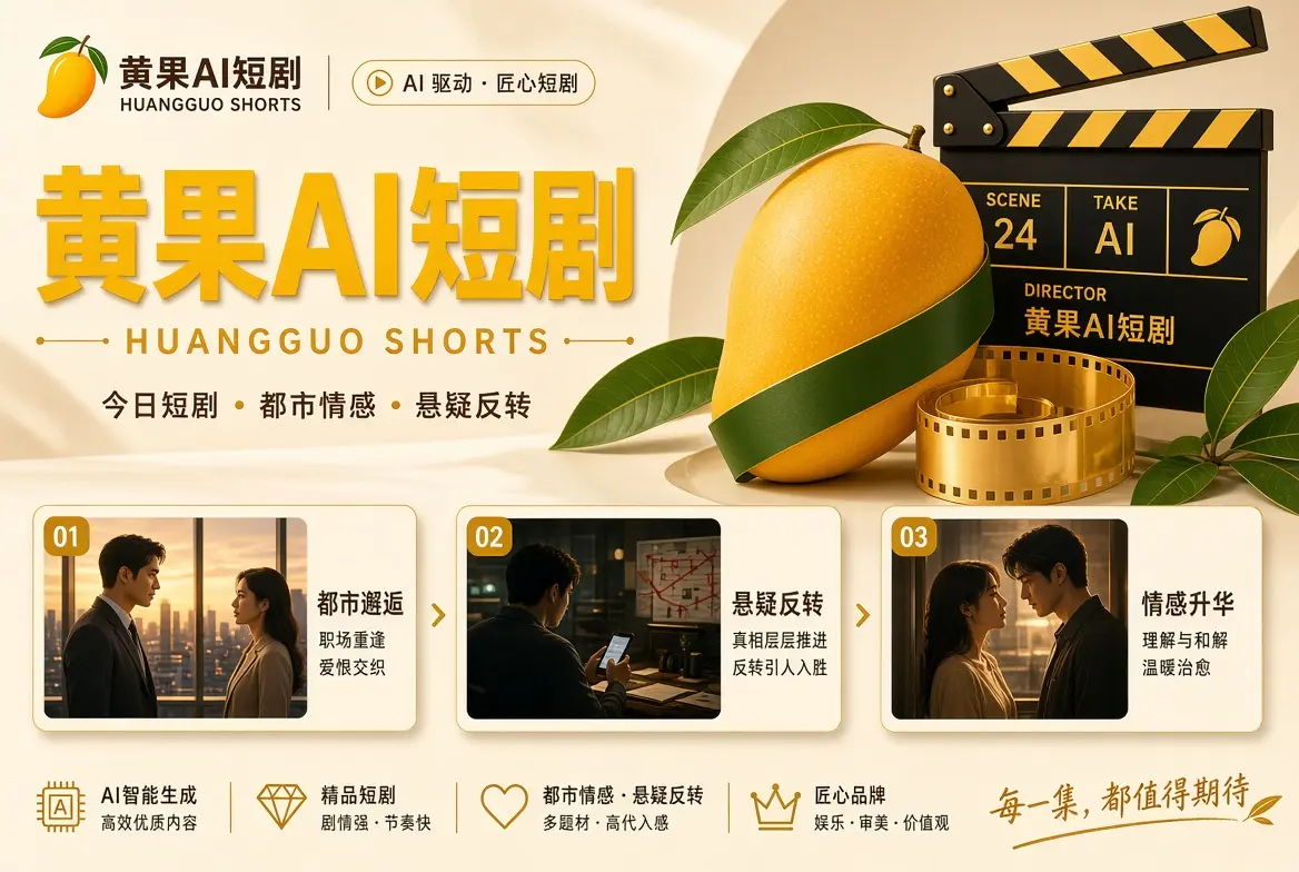 黄果AI短剧阅读横幅